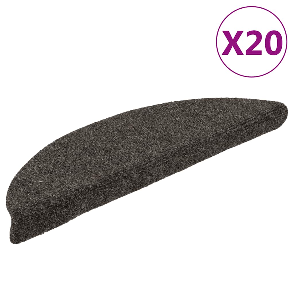 Trapmatten Zelfklevend 20 stuks 56x17x3 cm Antraciet Halfrond is nu te koop bij PeponiXL, paradijselijk wonen!
