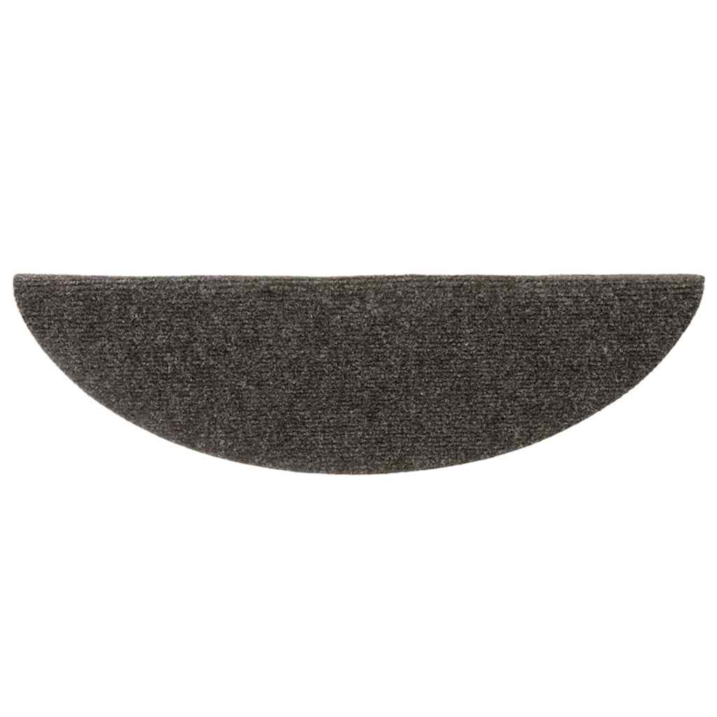Trapmatten Zelfklevend 20 stuks 56x17x3 cm Antraciet Halfrond is nu te koop bij PeponiXL, paradijselijk wonen!