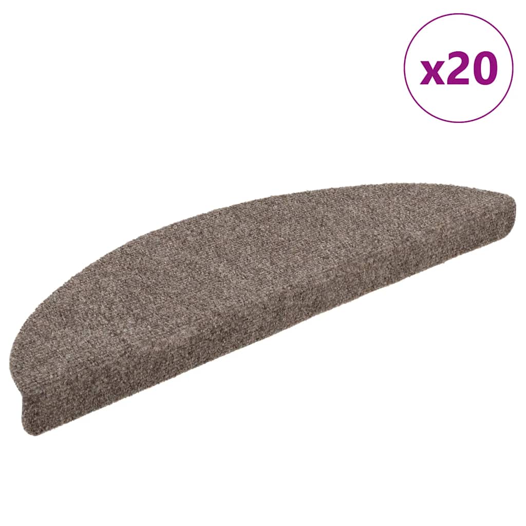 Trapmatten zelfklevend 20 stuks 56x17x3 cm beige halfrond is nu te koop bij PeponiXL, paradijselijk wonen!