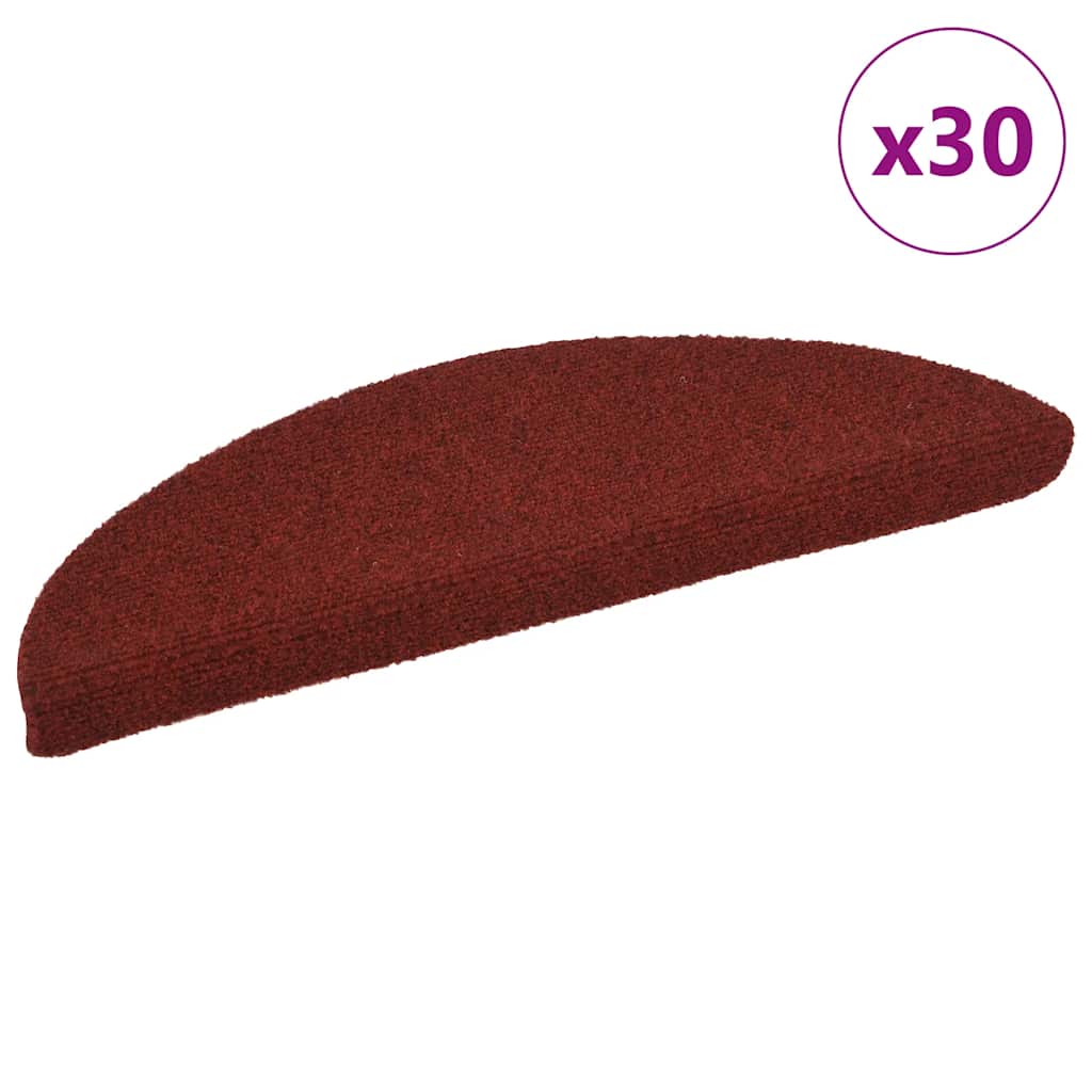 Trapmatten Zelfklevend 30 stuks 56x17x3 cm Bordeaux Rood Halfrond is nu te koop bij PeponiXL, paradijselijk wonen!