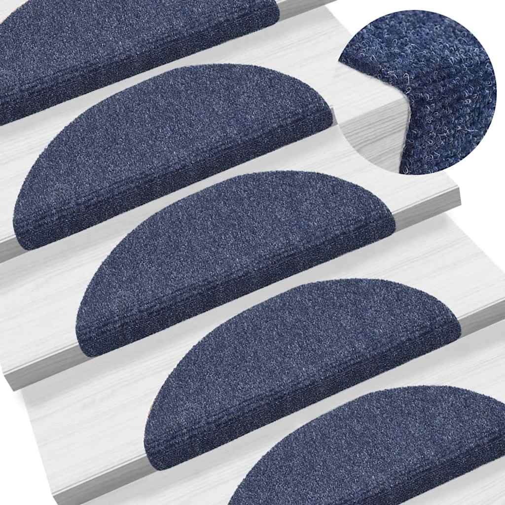 Trapmatten Zelfklevend 30 stuks 56x17x3 cm Blauw Halfrond is nu te koop bij PeponiXL, paradijselijk wonen!