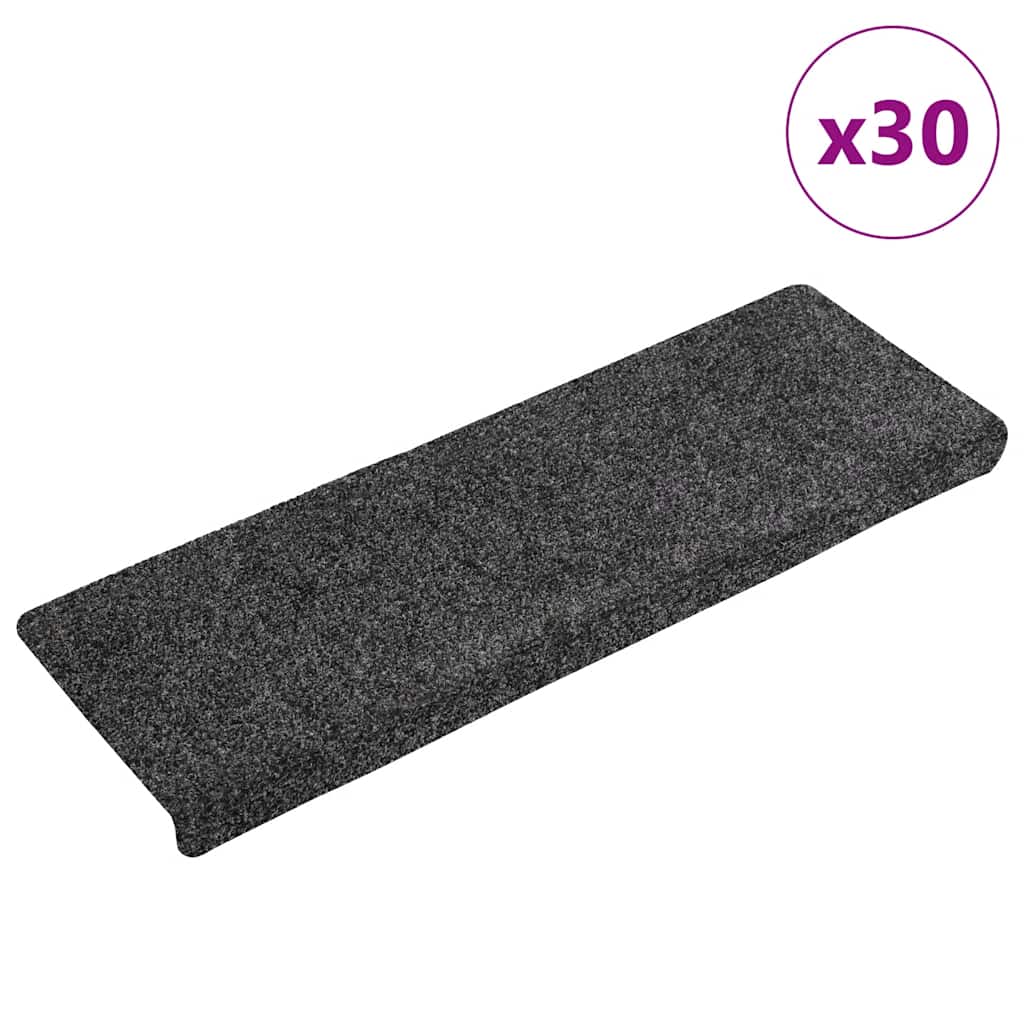 Trapmatten Zelfklevend 30 stuks 65x21x4 cm donkergrijs Rechthoekige Rand is nu te koop bij PeponiXL, paradijselijk wonen!