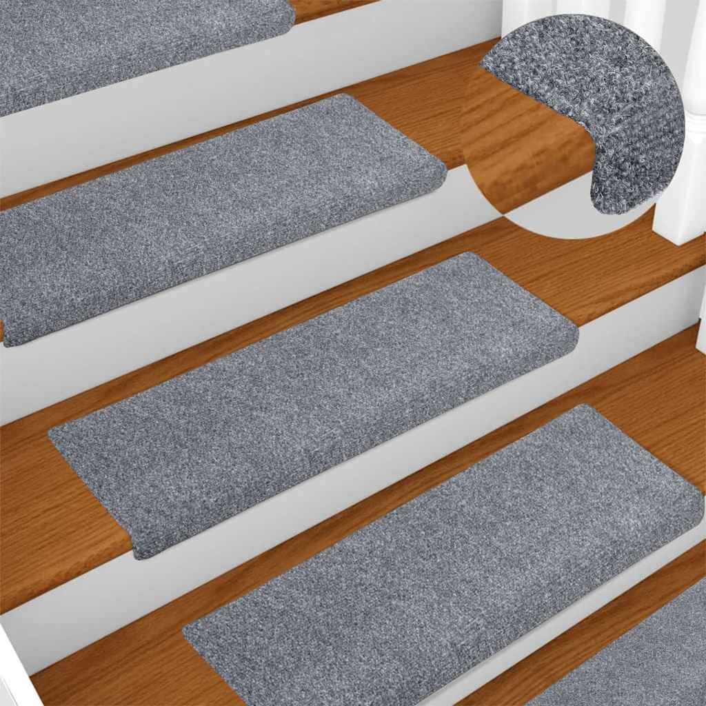 Trapmatten Zelfklevend 30 stuks 65x21x4 cm Lichtgrijs Rechthoekige Rand is nu te koop bij PeponiXL, paradijselijk wonen!