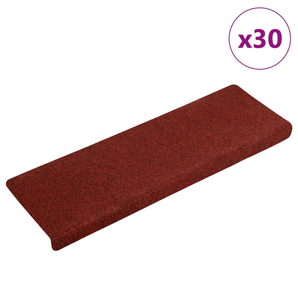 Trapmatten Zelfklevend 30 stuks 65x21x4 cm Bordeaux Rood Rechthoekige Rand is nu te koop bij PeponiXL, paradijselijk wonen!