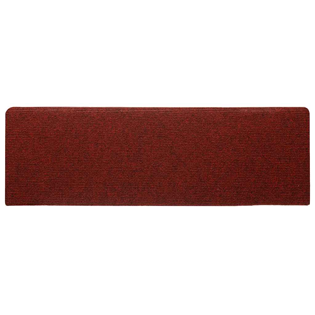 Trapmatten Zelfklevend 30 stuks 65x21x4 cm Bordeaux Rood Rechthoekige Rand is nu te koop bij PeponiXL, paradijselijk wonen!
