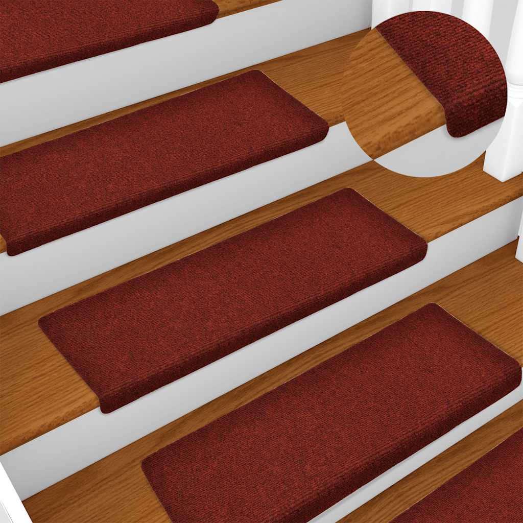 Trapmatten Zelfklevend 30 stuks 65x21x4 cm Bordeaux Rood Rechthoekige Rand is nu te koop bij PeponiXL, paradijselijk wonen!