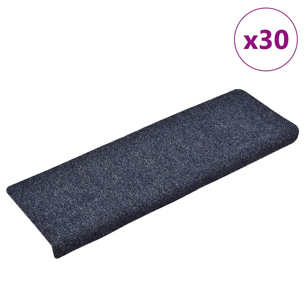 Trapmatten Zelfklevend 30 stuks 65x21x4 cm Blauw Rechthoekige Rand is nu te koop bij PeponiXL, paradijselijk wonen!