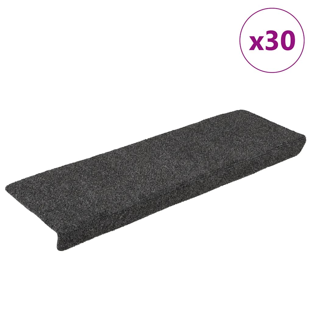 Trapmatten Zelfklevend 30 stuks 65x21x4 cm Antraciet Rechthoekige Rand is nu te koop bij PeponiXL, paradijselijk wonen!