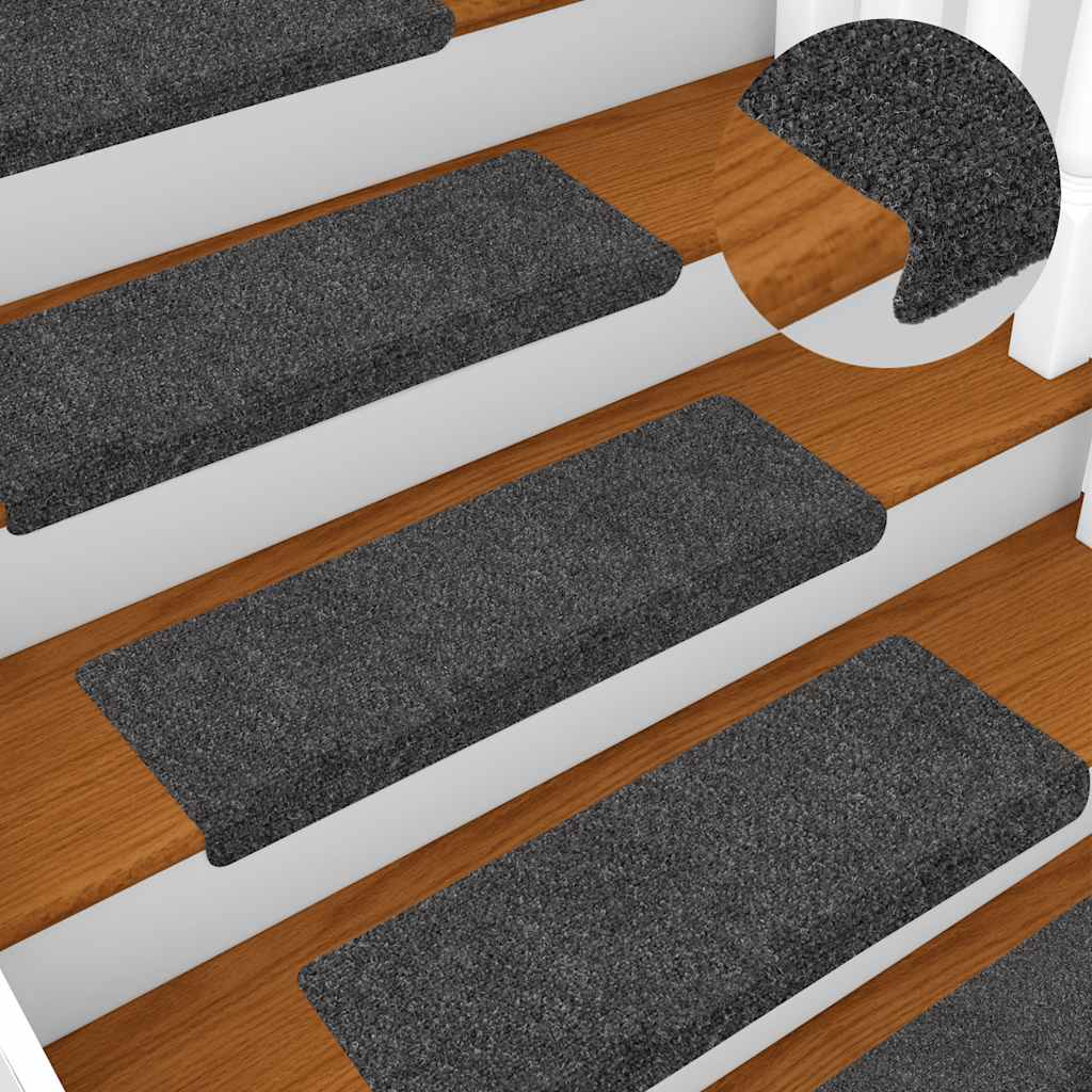 Trapmatten Zelfklevend 30 stuks 65x21x4 cm Antraciet Rechthoekige Rand is nu te koop bij PeponiXL, paradijselijk wonen!