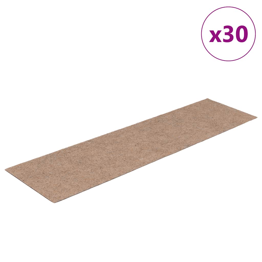 Trapmatten Zelfklevend 30 stuks 76x20 cm Lichtbruin Rechthoekig is nu te koop bij PeponiXL, paradijselijk wonen!