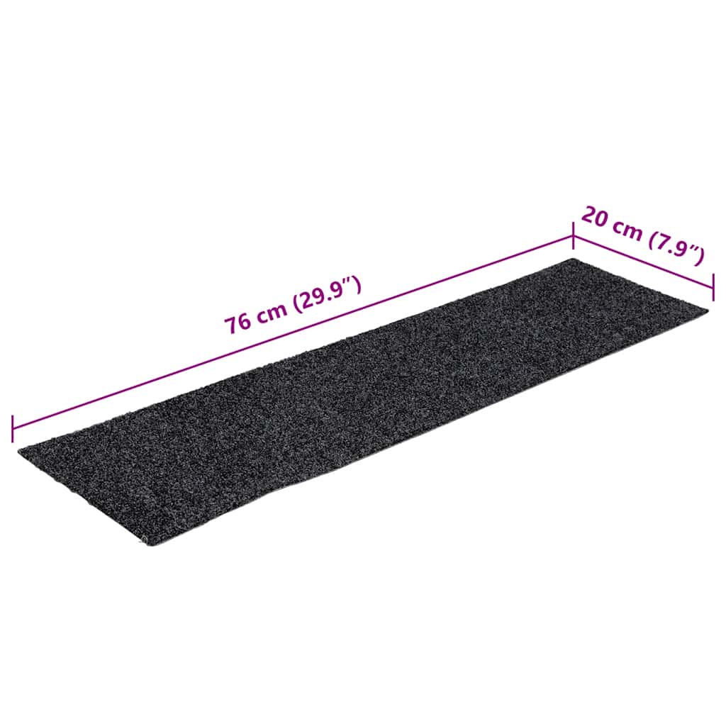 Trapmatten Zelfklevend 30 stuks 76x20 cm donkergrijs Rechthoekig is nu te koop bij PeponiXL, paradijselijk wonen!