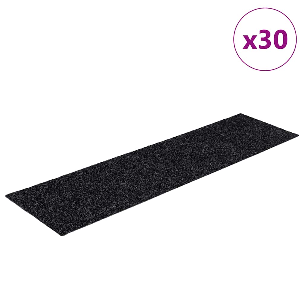 Trapmatten Zelfklevend 30 stuks 76x20 cm Zwart Rechthoekig is nu te koop bij PeponiXL, paradijselijk wonen!