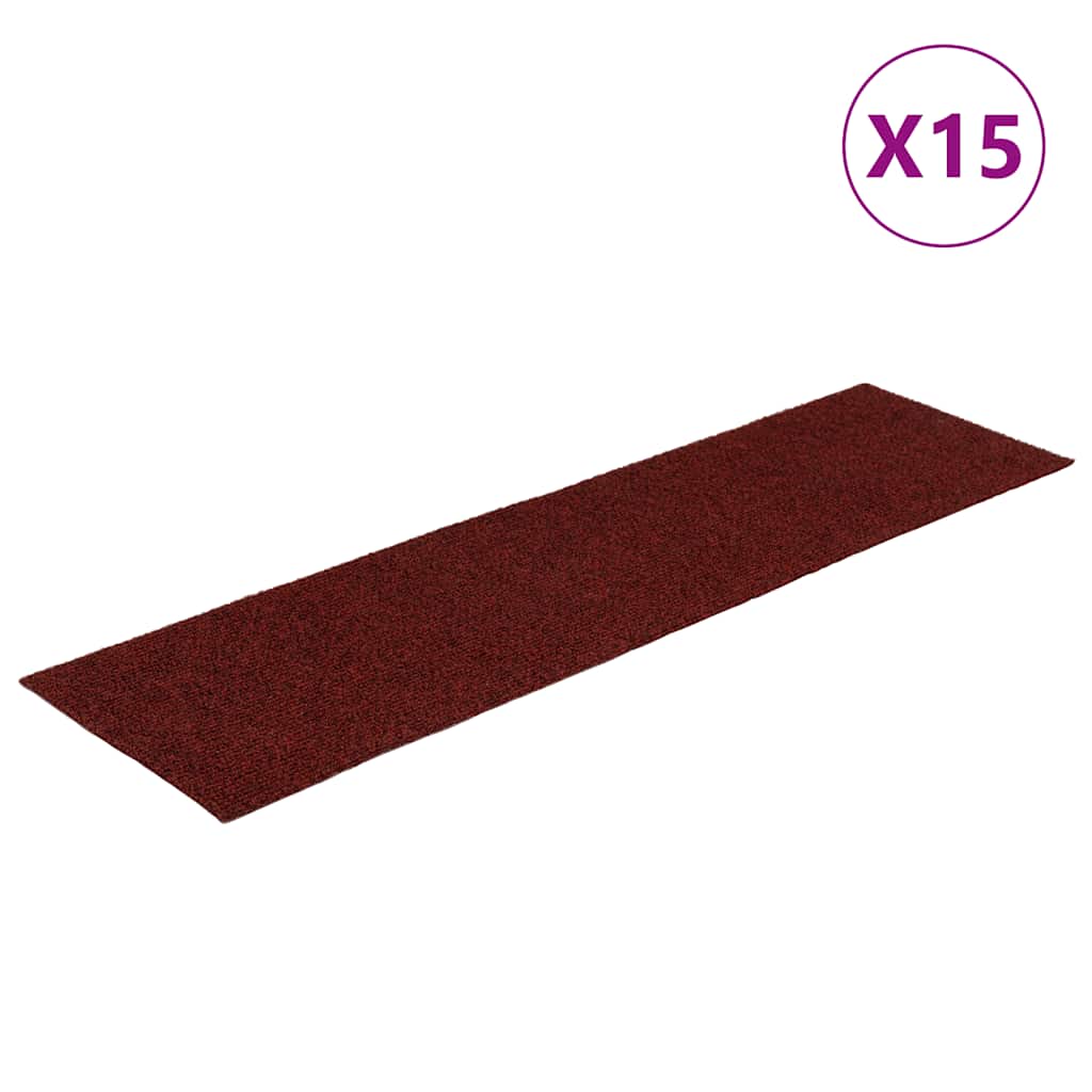 Trapmatten Zelfklevend 30 stuks 76x20 cm Bordeaux Rood Rechthoekig is nu te koop bij PeponiXL, paradijselijk wonen!