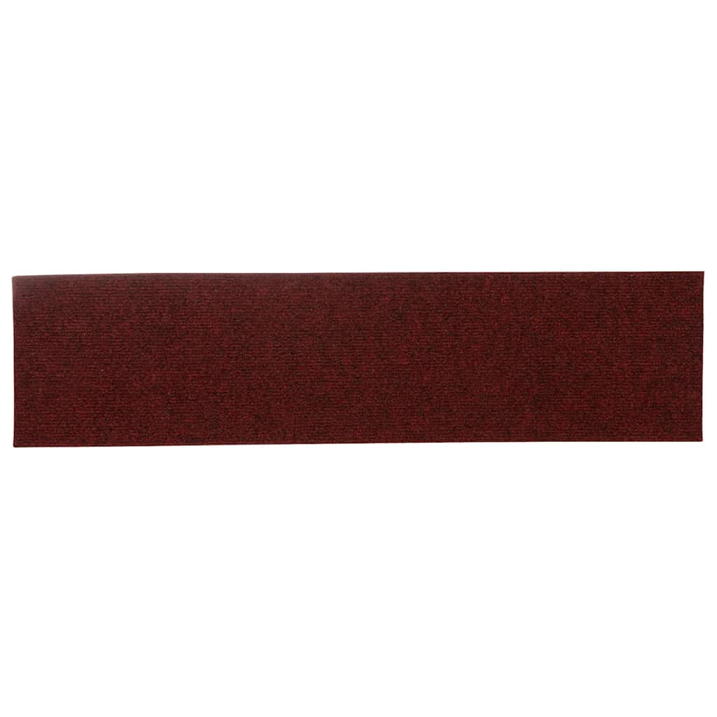 Trapmatten Zelfklevend 30 stuks 76x20 cm Bordeaux Rood Rechthoekig is nu te koop bij PeponiXL, paradijselijk wonen!