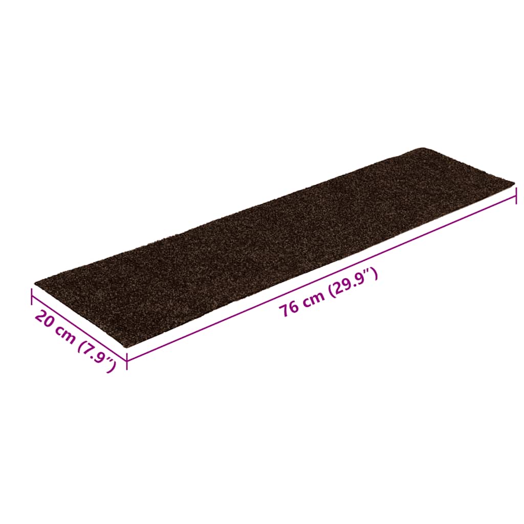 Trapmatten zelfklevend 30 stuks 76x20 cm bruin rechthoekig is nu te koop bij PeponiXL, paradijselijk wonen!