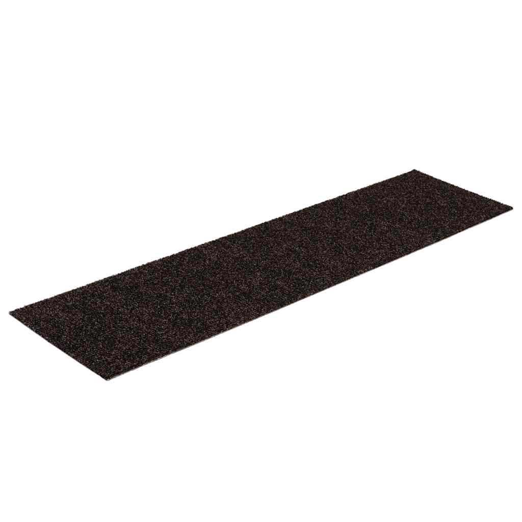 Trapmatten Zelfklevend 30 stuks 76x20 cm Donkerbruin Rechthoekig is nu te koop bij PeponiXL, paradijselijk wonen!
