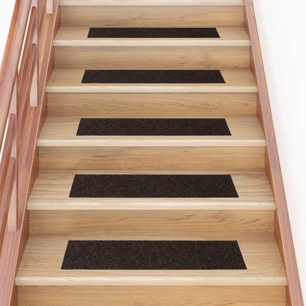 Trapmatten Zelfklevend 30 stuks 76x20 cm Donkerbruin Rechthoekig is nu te koop bij PeponiXL, paradijselijk wonen!