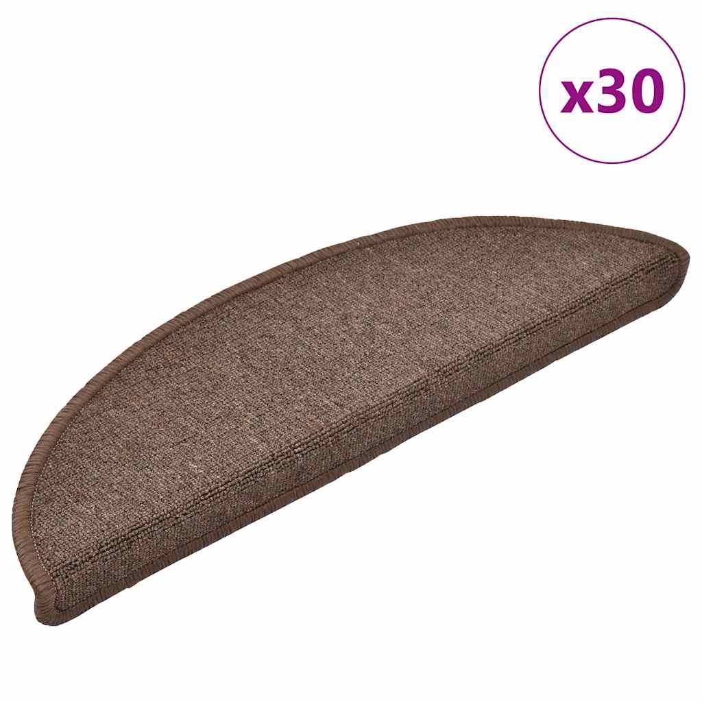 Trapmatten 30 st 56x17x3 cm Koffiebruin Halfrond is nu te koop bij PeponiXL, paradijselijk wonen!