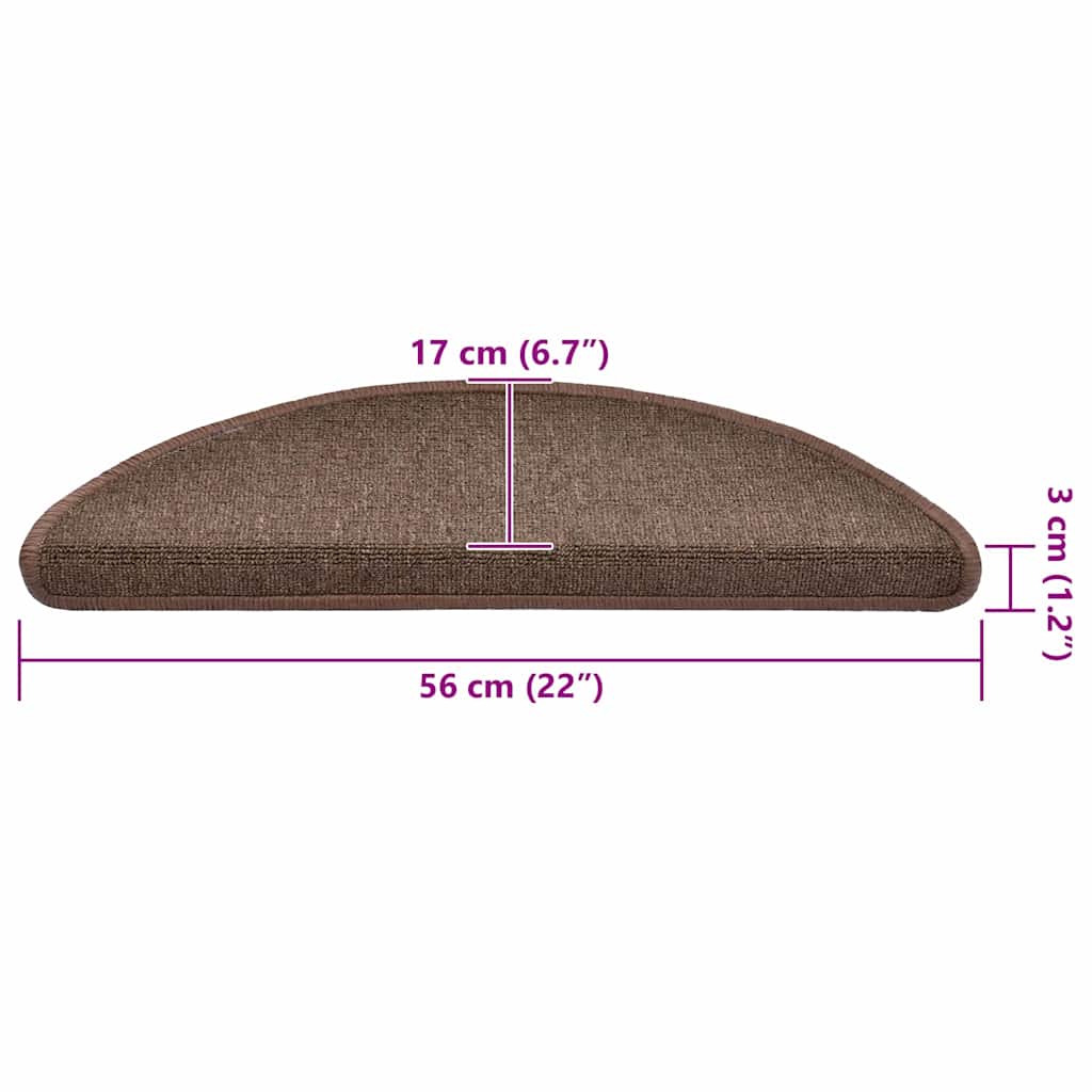 Trapmatten 30 st 56x17x3 cm Koffiebruin Halfrond is nu te koop bij PeponiXL, paradijselijk wonen!