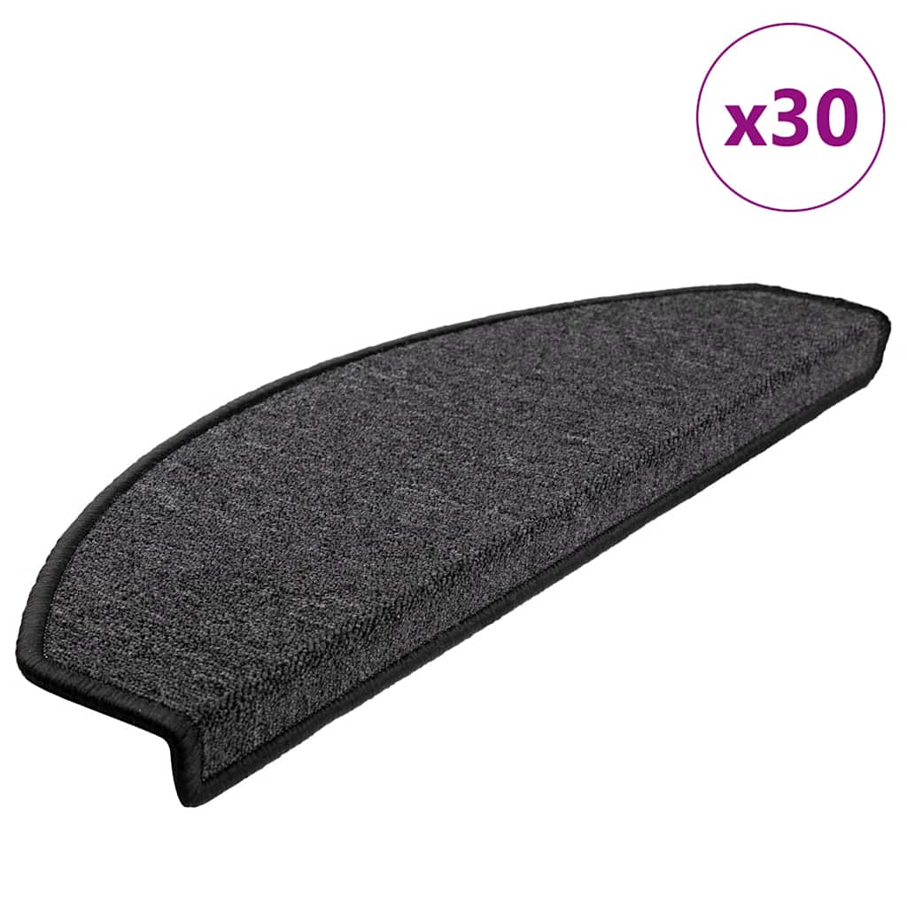 Trapmatten 30 stuks 65x24x4 cm Antraciet Halfrond Groot is nu te koop bij PeponiXL, paradijselijk wonen!