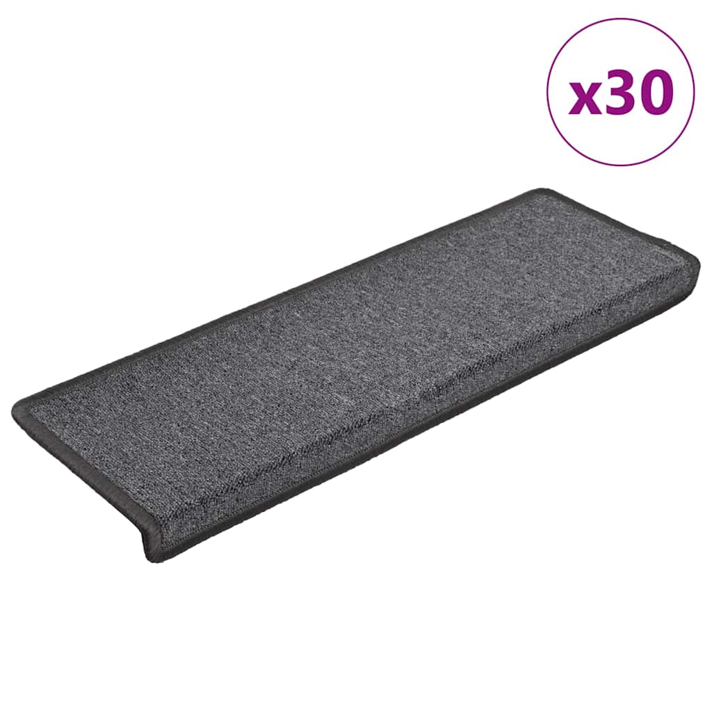 Trapmatten 30 st 65x21x4 cm Donkergrijs Rechthoekige Rand is nu te koop bij PeponiXL, paradijselijk wonen!