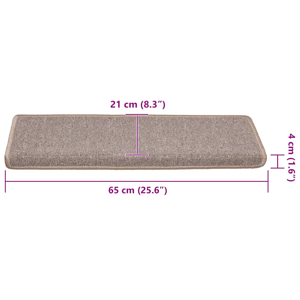 Trapmatten 30 st 65x21x4 cm lichtbruin met rechthoekige rand is nu te koop bij PeponiXL, paradijselijk wonen!