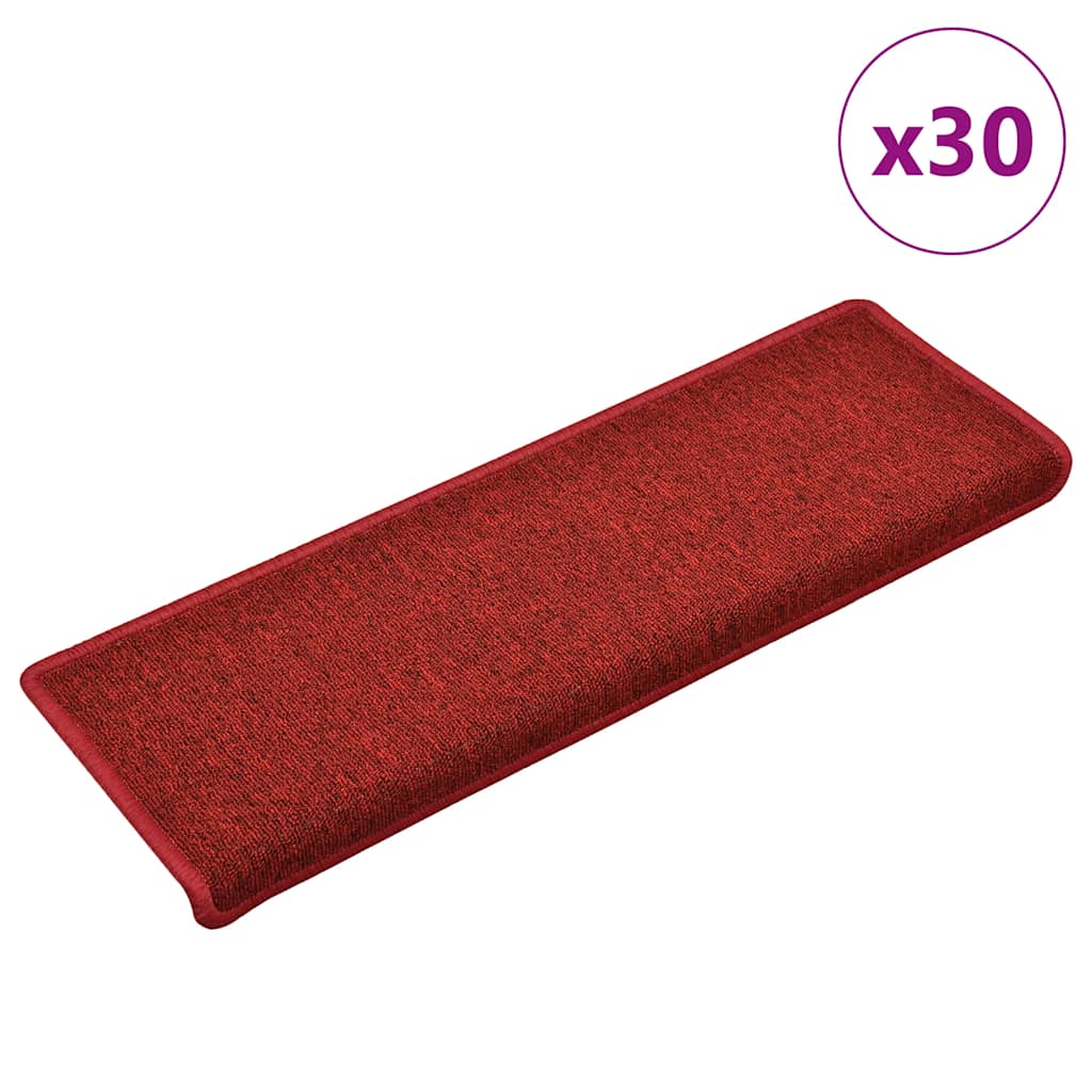 Trapmatten 30 st 65x21x4 cm Röd Rechthoekige Rand is nu te koop bij PeponiXL, paradijselijk wonen!