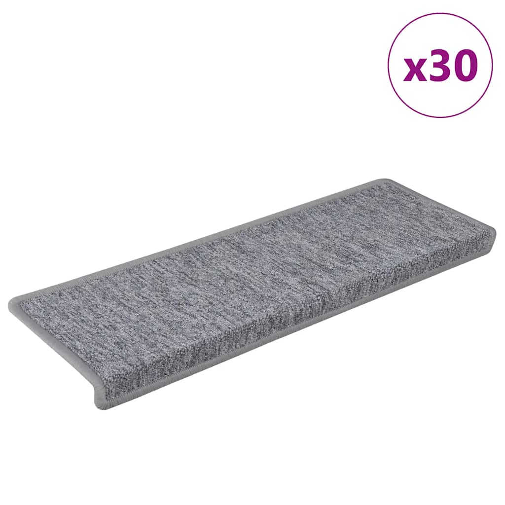 Trapmatten 30 st 65x21x4 cm lichtgrijs met rechthoekige rand is nu te koop bij PeponiXL, paradijselijk wonen!
