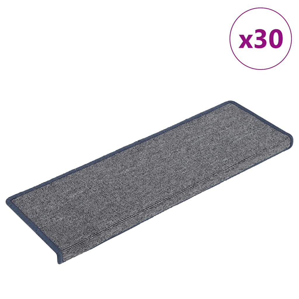 Trapmatten 30 st 65x21x4 cm lichtgrijs en blauw met rechthoekige rand is nu te koop bij PeponiXL, paradijselijk wonen!