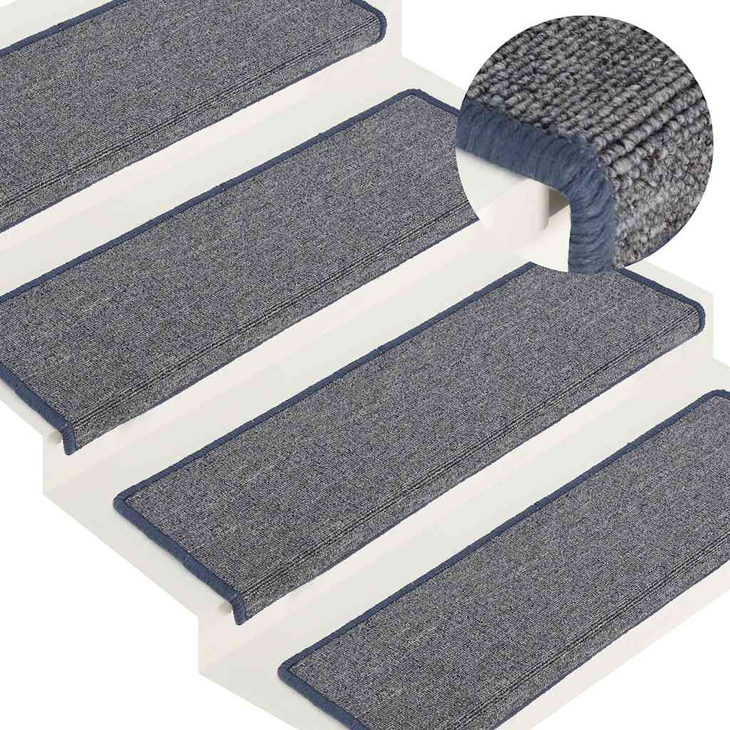 Trapmatten 30 st 65x21x4 cm lichtgrijs en blauw met rechthoekige rand is nu te koop bij PeponiXL, paradijselijk wonen!