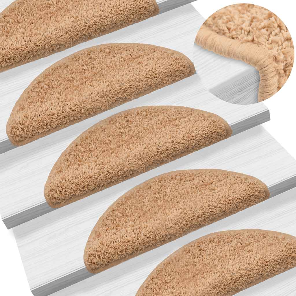 Trapmatten 30 st 56x17x3 cm beige halfrond is nu te koop bij PeponiXL, paradijselijk wonen!