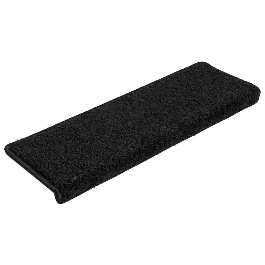 Trapmatten 30 st 65x21x4 cm Zwart Rechthoekige Rand is nu te koop bij PeponiXL, paradijselijk wonen!