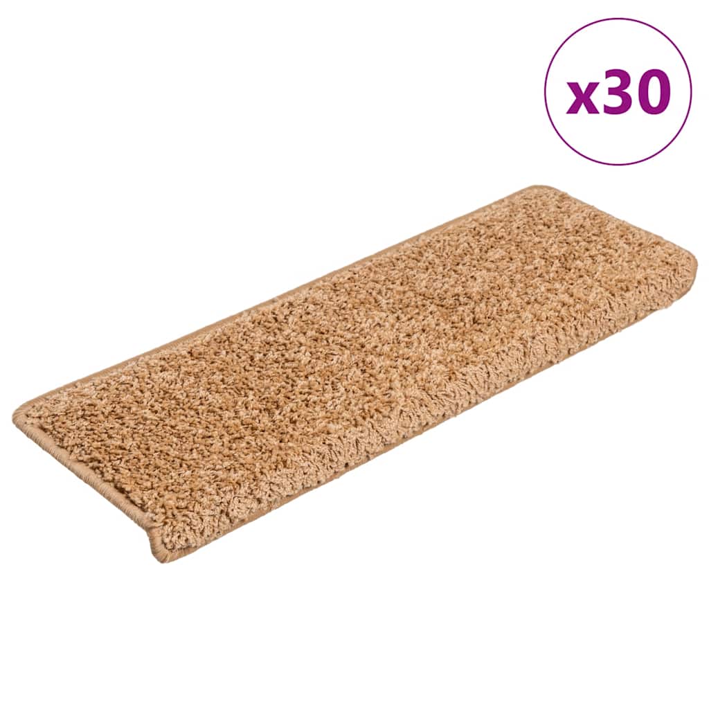 Trapmatten 30 st 65x21x4 cm beige rechthoekige rand is nu te koop bij PeponiXL, paradijselijk wonen!