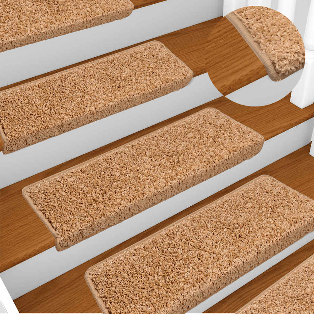 Trapmatten 30 st 65x21x4 cm beige rechthoekige rand is nu te koop bij PeponiXL, paradijselijk wonen!
