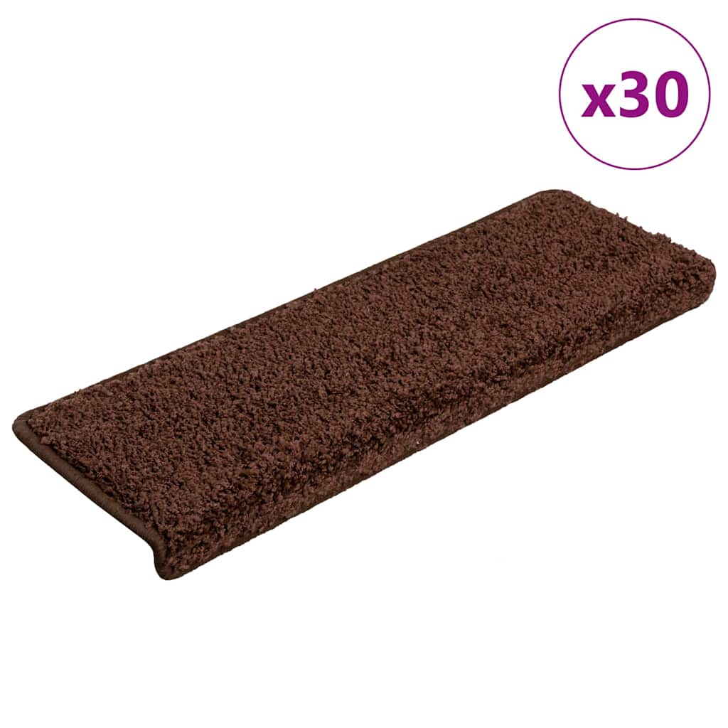 Trapmatten 30 st 65x21x4 cm Bruin Rechthoekige Rand is nu te koop bij PeponiXL, paradijselijk wonen!