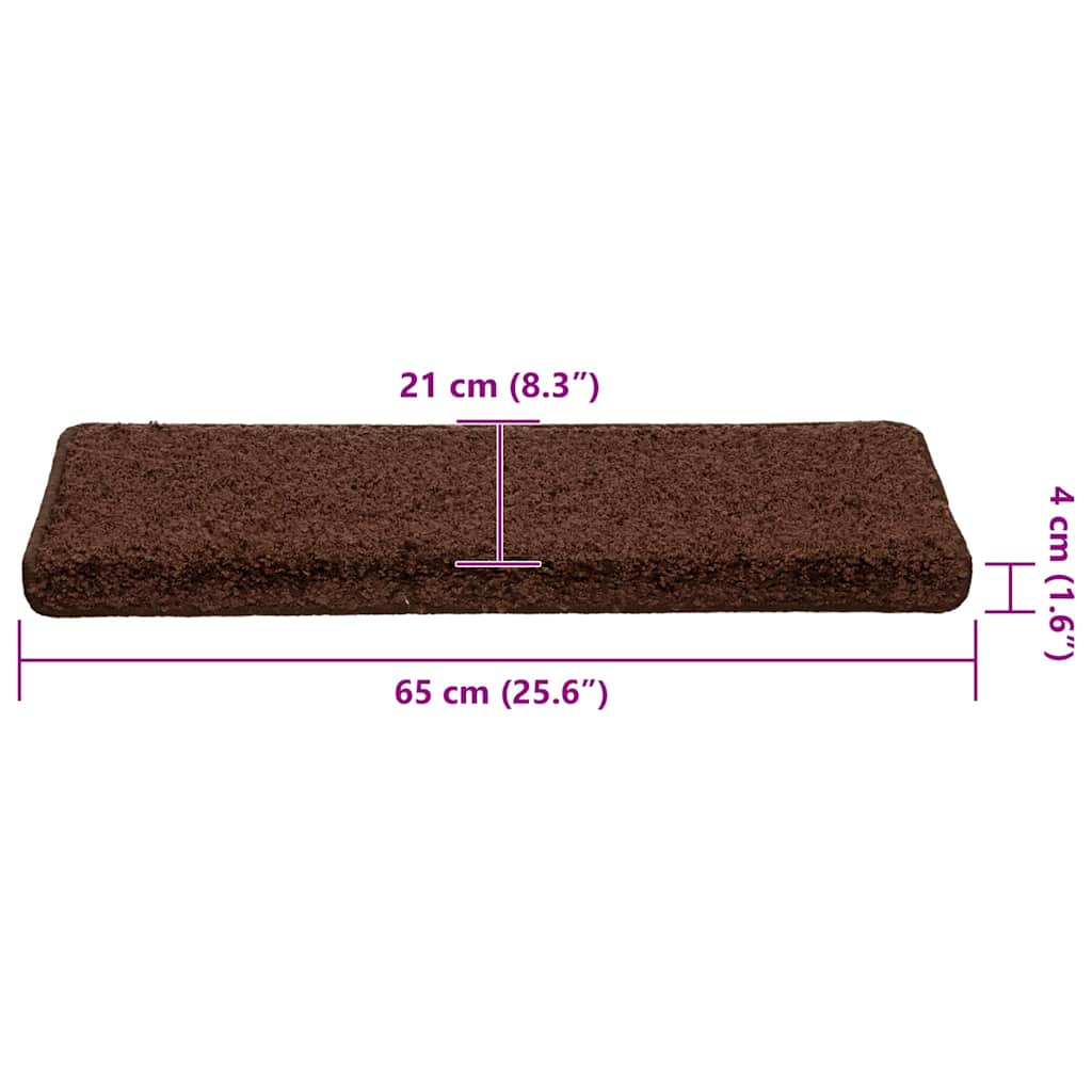 Trapmatten 30 st 65x21x4 cm Bruin Rechthoekige Rand is nu te koop bij PeponiXL, paradijselijk wonen!