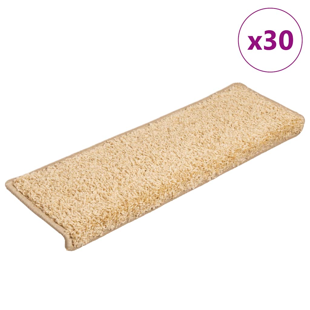 Trapmatten 30 st 65x21x4 cm crème met rechthoekige rand is nu te koop bij PeponiXL, paradijselijk wonen!