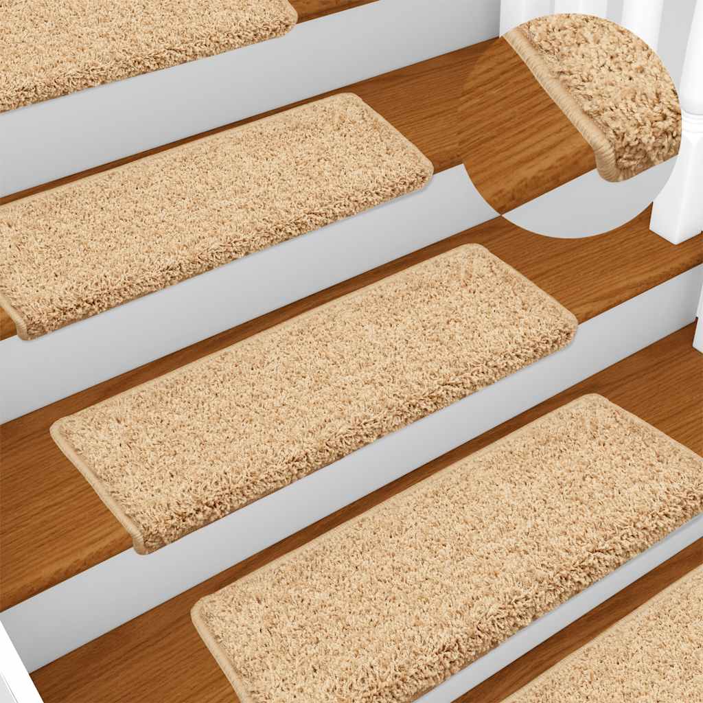 Trapmatten 30 st 65x21x4 cm crème met rechthoekige rand is nu te koop bij PeponiXL, paradijselijk wonen!