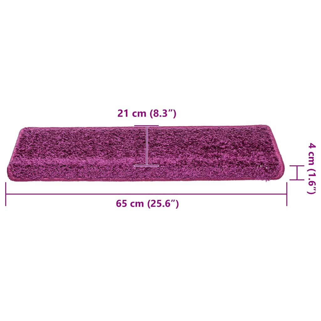 Trapmatten 30 st 65x21x4 cm Violet Rechthoekige Rand is nu te koop bij PeponiXL, paradijselijk wonen!