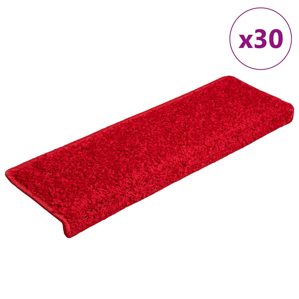 Trapmatten 30 st 65x21x4 cm Rood Rechthoekige Rand is nu te koop bij PeponiXL, paradijselijk wonen!