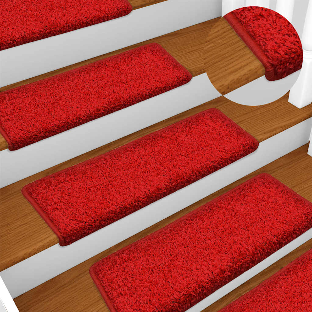 Trapmatten 30 st 65x21x4 cm Rood Rechthoekige Rand is nu te koop bij PeponiXL, paradijselijk wonen!