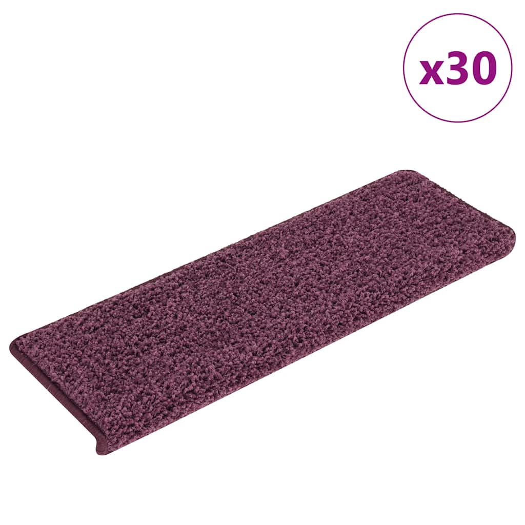 Trapmatten 30 st 65x21x4 cm Donkerpaars Rechthoekige Rand is nu te koop bij PeponiXL, paradijselijk wonen!
