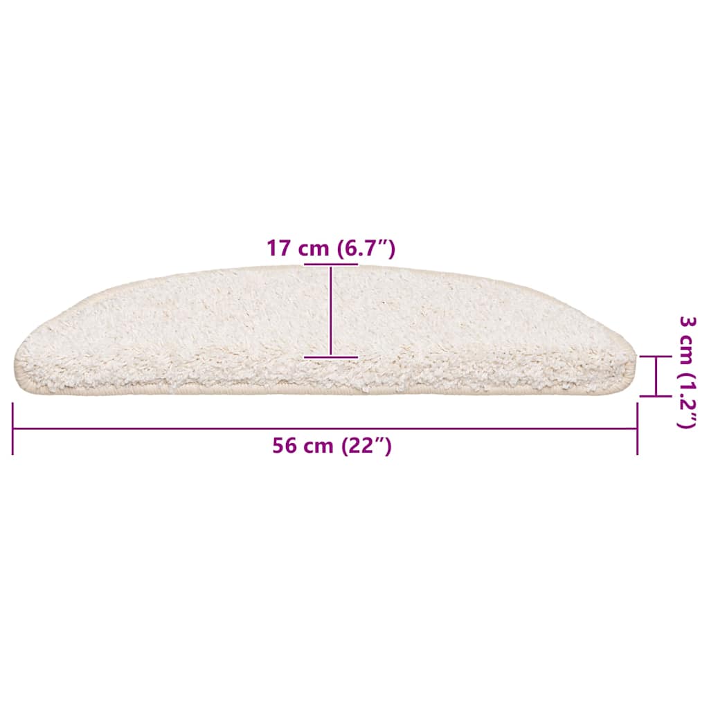 Trapmatten 20 st 56x17x3 cm Wit Halfrond is nu te koop bij PeponiXL, paradijselijk wonen!