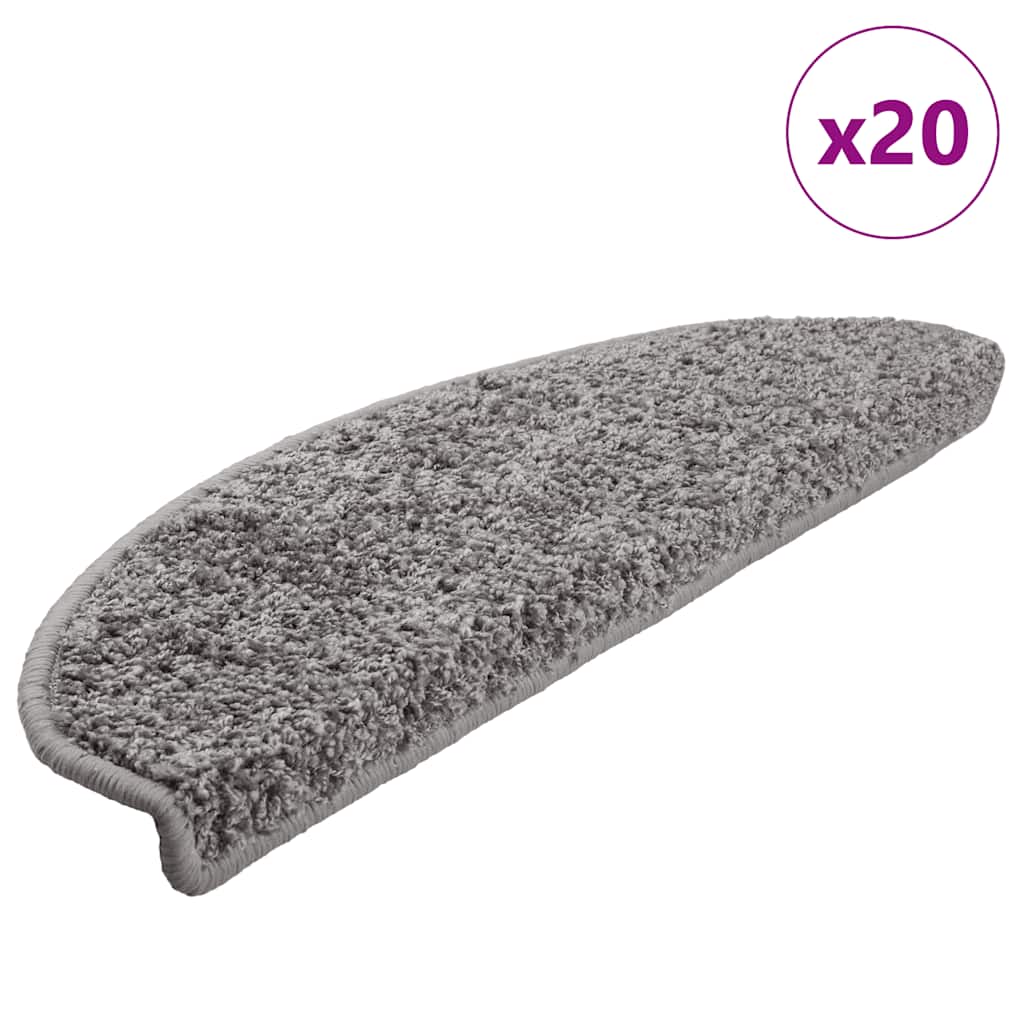 Trapmatten 20 st 65x21x4 cm Grijs Halfrond Groot is nu te koop bij PeponiXL, paradijselijk wonen!