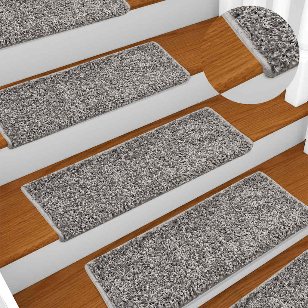 Trapmatten 20 stuks 65x21x4 cm Grijs Rechthoekige Rand is nu te koop bij PeponiXL, paradijselijk wonen!