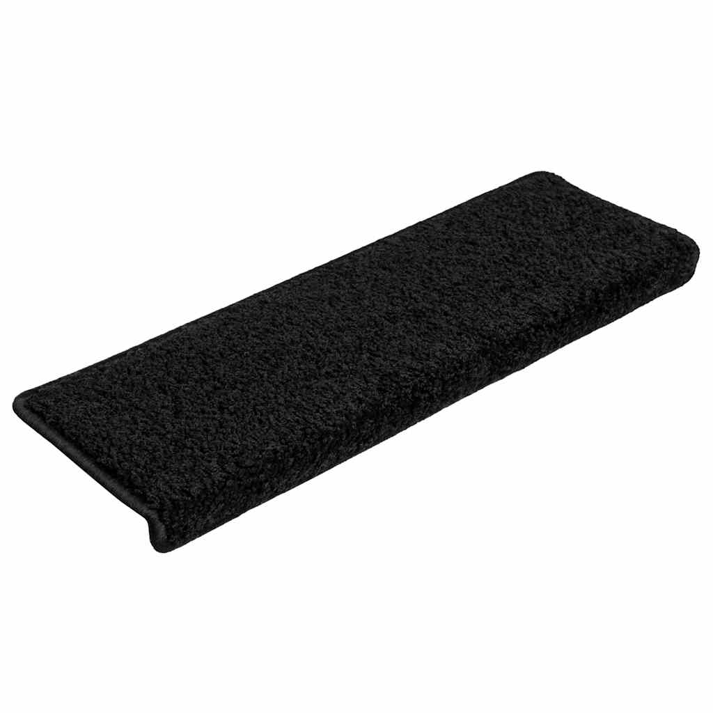 Trapmatten 20 st 65x21x4 cm Zwart Rechthoekige Rand is nu te koop bij PeponiXL, paradijselijk wonen!