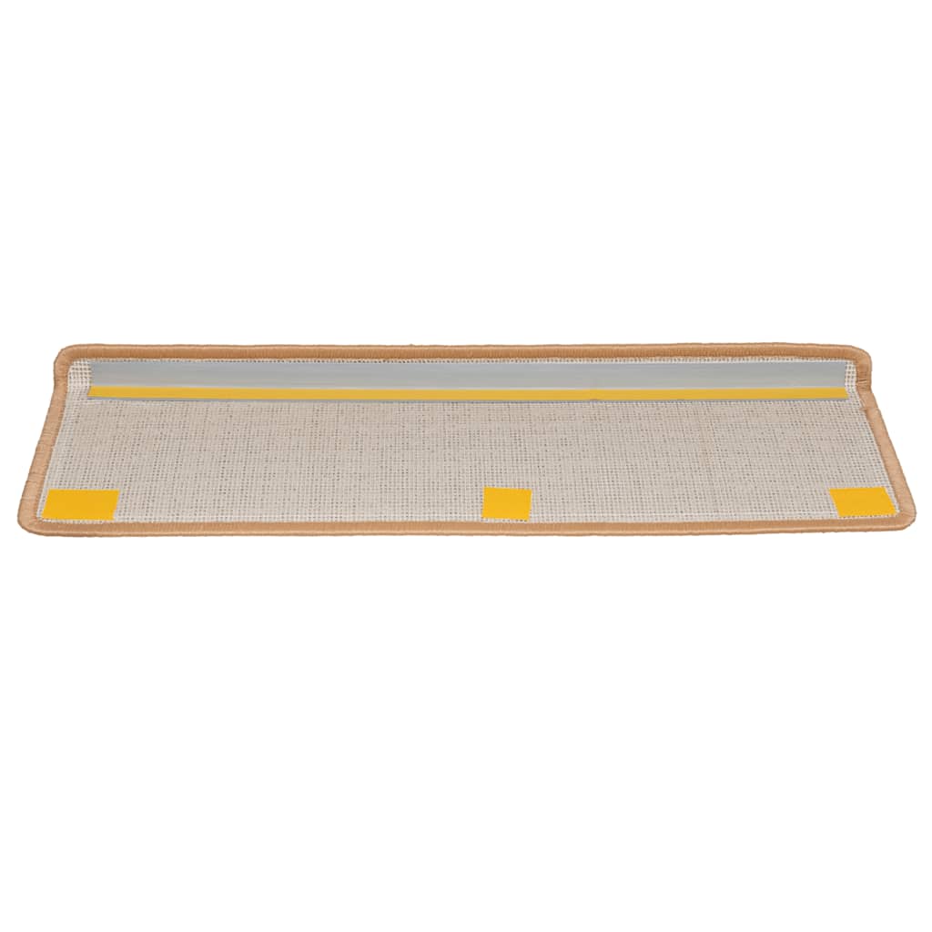 Trapmatten 20 st 65x21x4 cm beige rechthoekige rand is nu te koop bij PeponiXL, paradijselijk wonen!