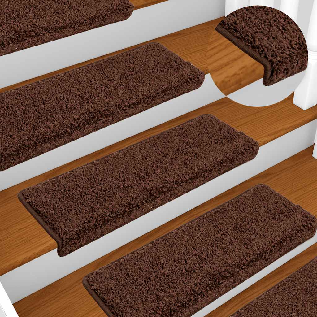 Trapmatten 20 st 65x21x4 cm Bruin Rechthoekige Rand is nu te koop bij PeponiXL, paradijselijk wonen!