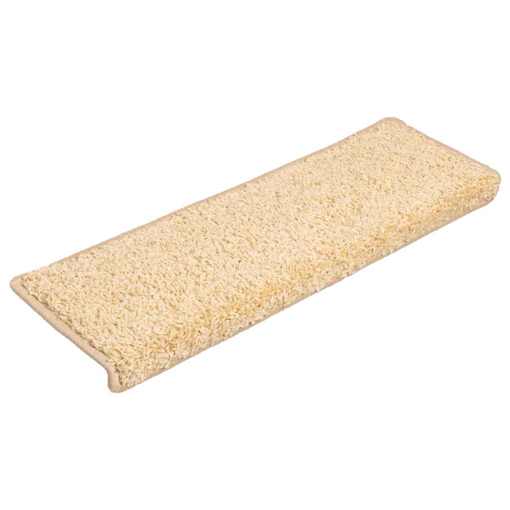 Trapmatten 20 st 65x21x4 cm crème met rechthoekige rand is nu te koop bij PeponiXL, paradijselijk wonen!