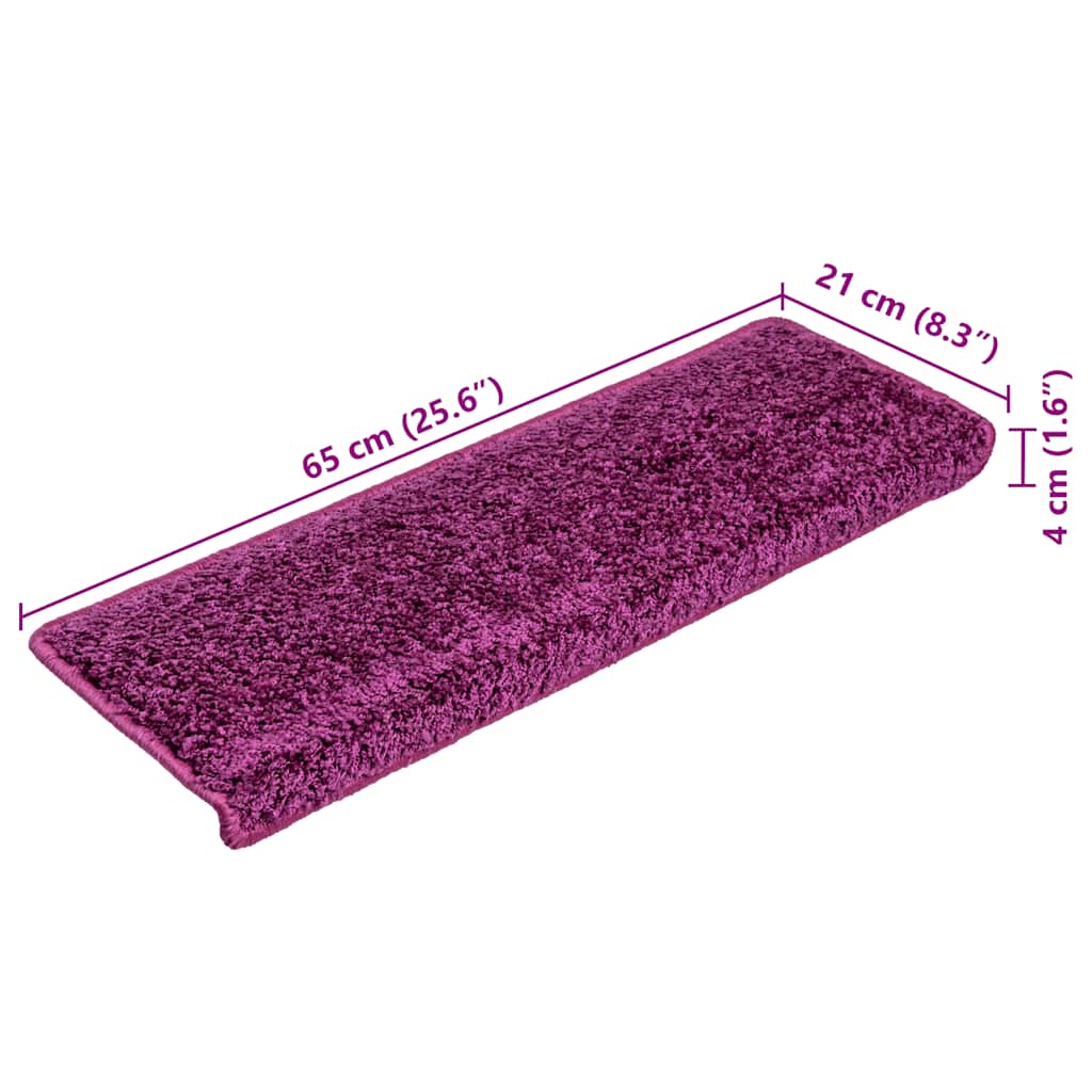 Trapmatten 20 st 65x21x4 cm Violet Rechthoekige Rand is nu te koop bij PeponiXL, paradijselijk wonen!